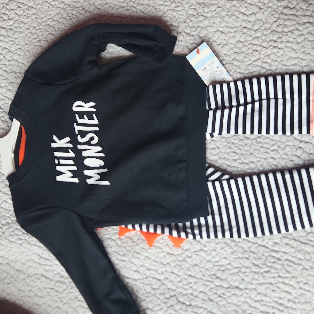 Halloween, New Baby Boy 8Months, Cat & Jack Fun Monster, Bluey, Bat Outfits - Picture 2 of 8